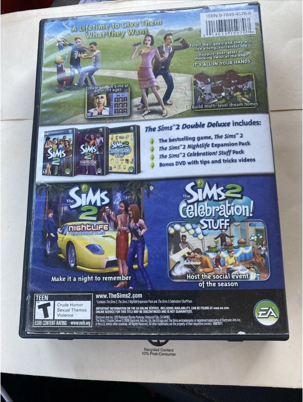 The Sims 2: Double Deluxe - PC Manuel Case Very Clean Disc